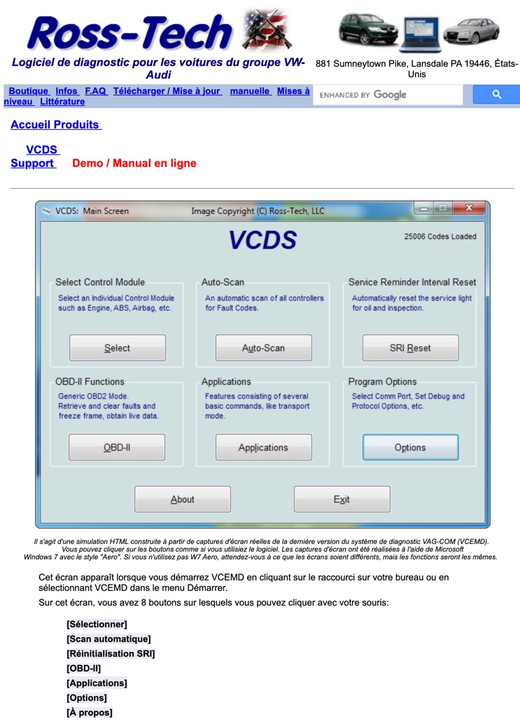 Manuel VCDS en Fran&ccedil;ais